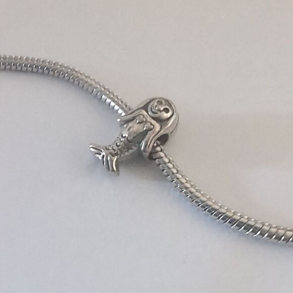 Silver Mermaid Charm for Pandora Style Bracelet - Picture 2 of 4